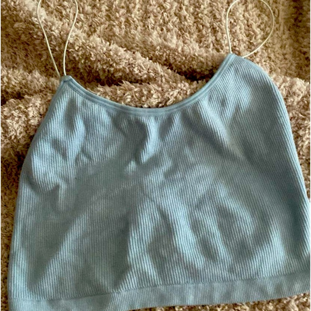Light Blue Cropped Tank